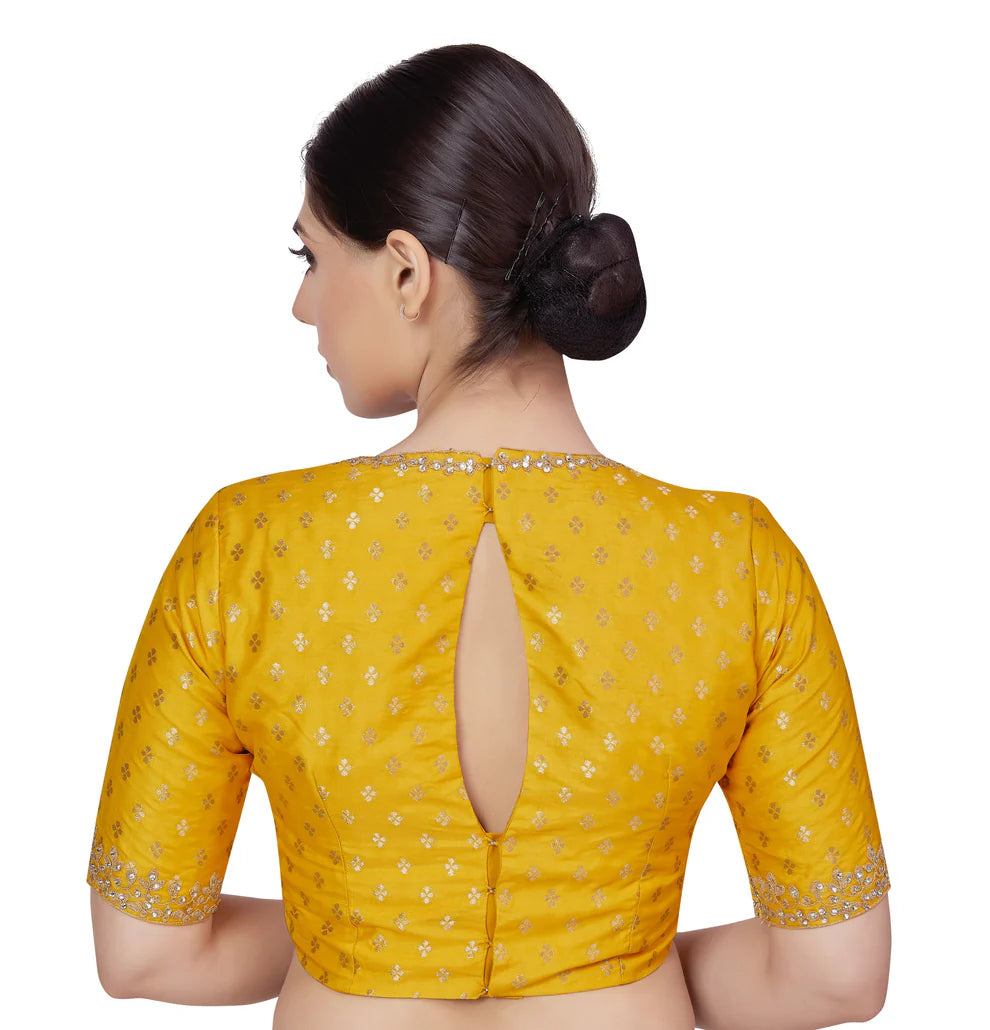 Brocade Zari Stone Work Blouse - Roop Darshan