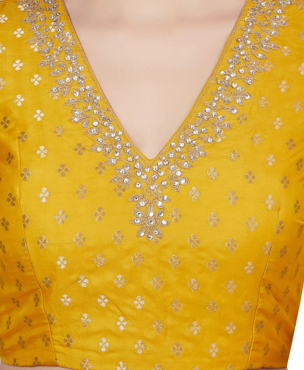 Brocade Zari Stone Work Blouse - Roop Darshan