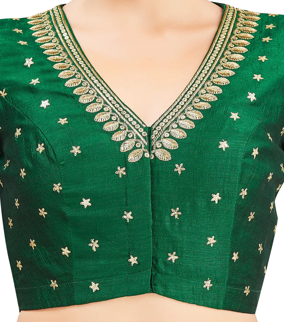 Silk Zari Tiki Work Blouse - Roop Darshan