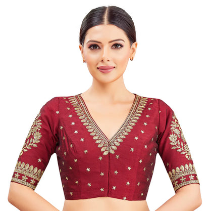 Silk Zari Tiki Work Blouse