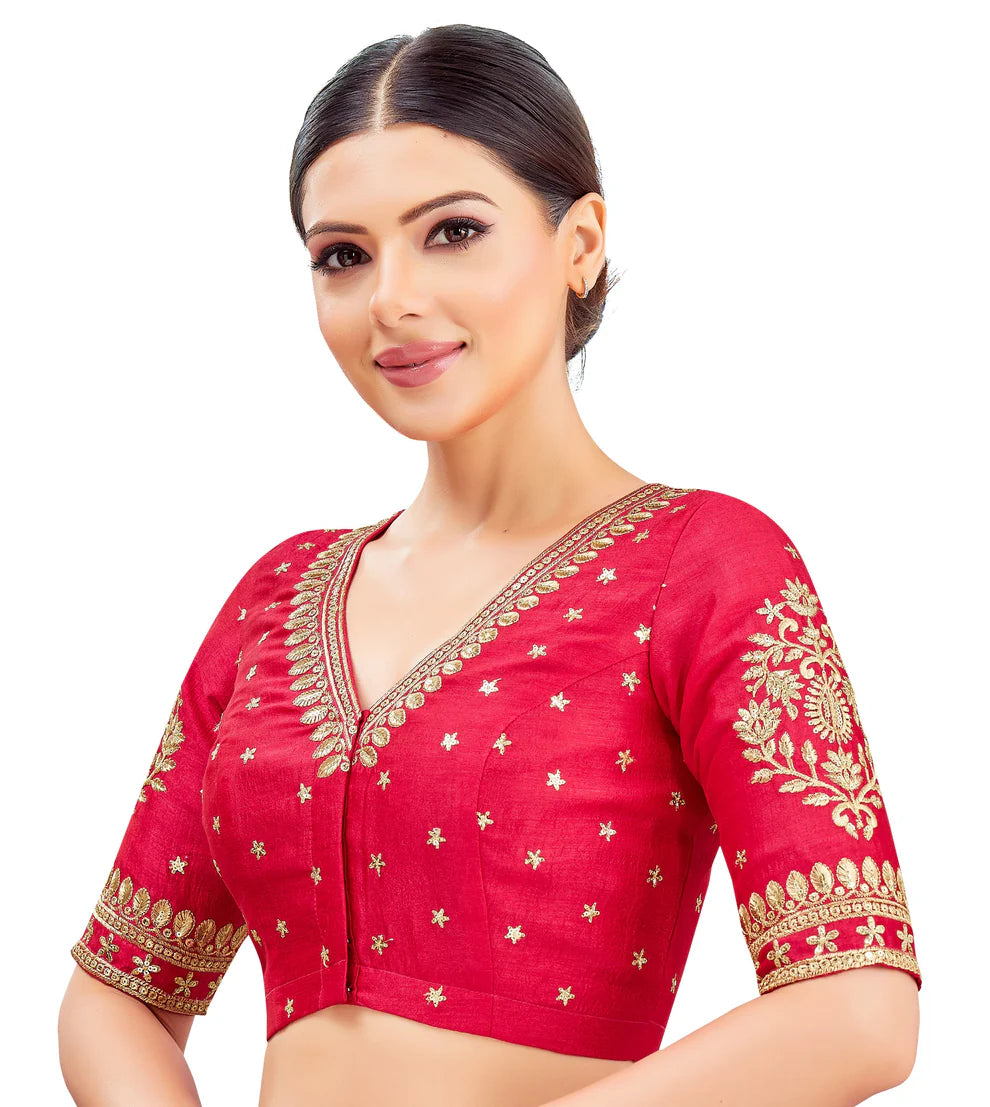 Silk Zari Tiki Work Blouse - Roop Darshan