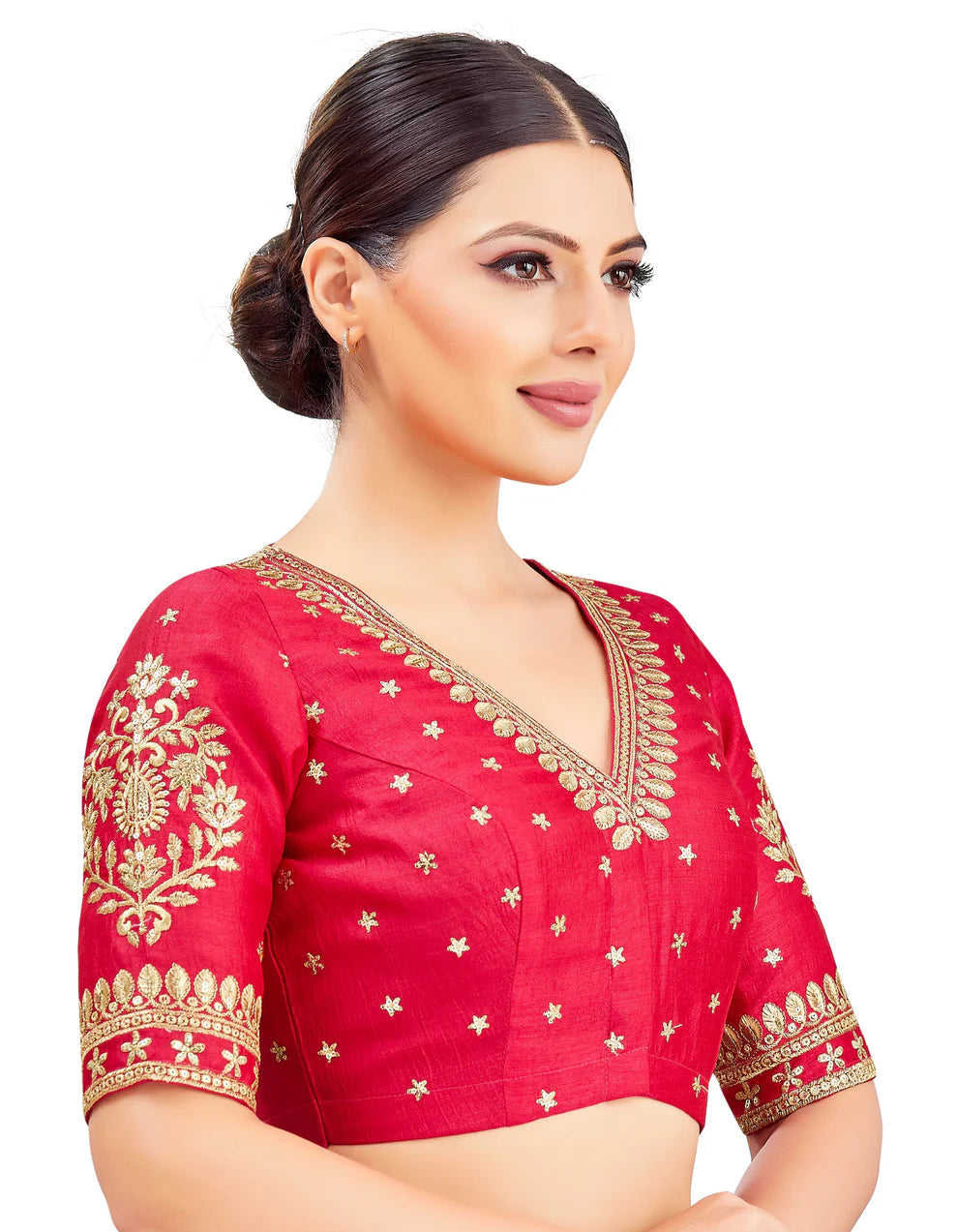 Silk Zari Tiki Work Blouse - Roop Darshan