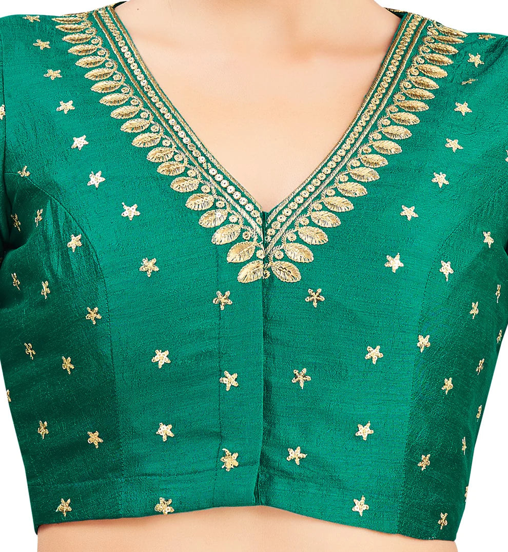 Silk Zari Tiki Work Blouse - Roop Darshan