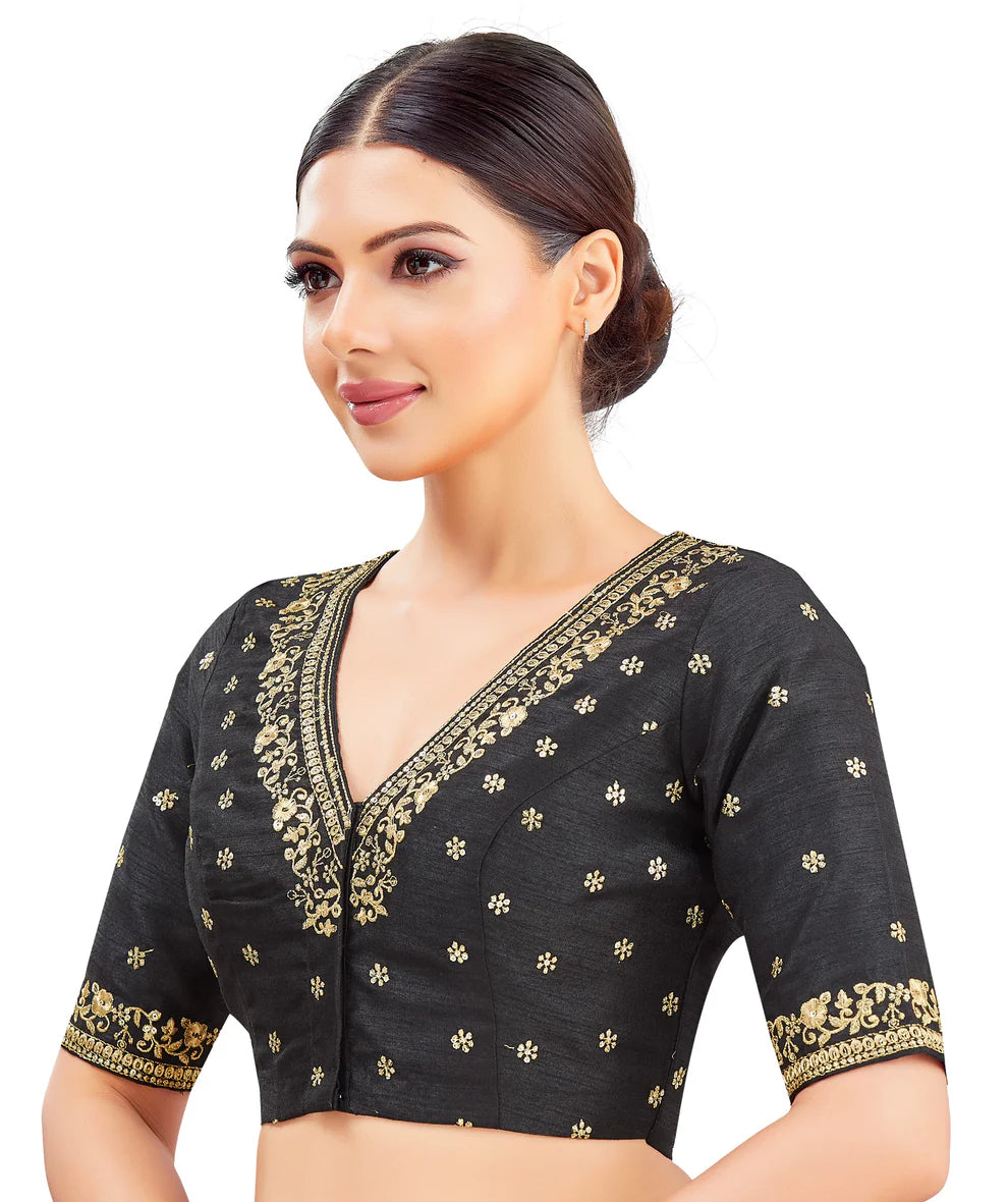 Silk Zari Tiki Work Blouse - Roop Darshan
