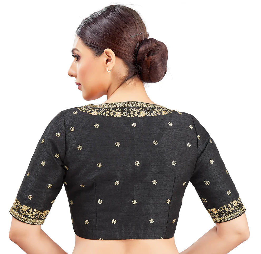 Silk Zari Tiki Work Blouse - Roop Darshan
