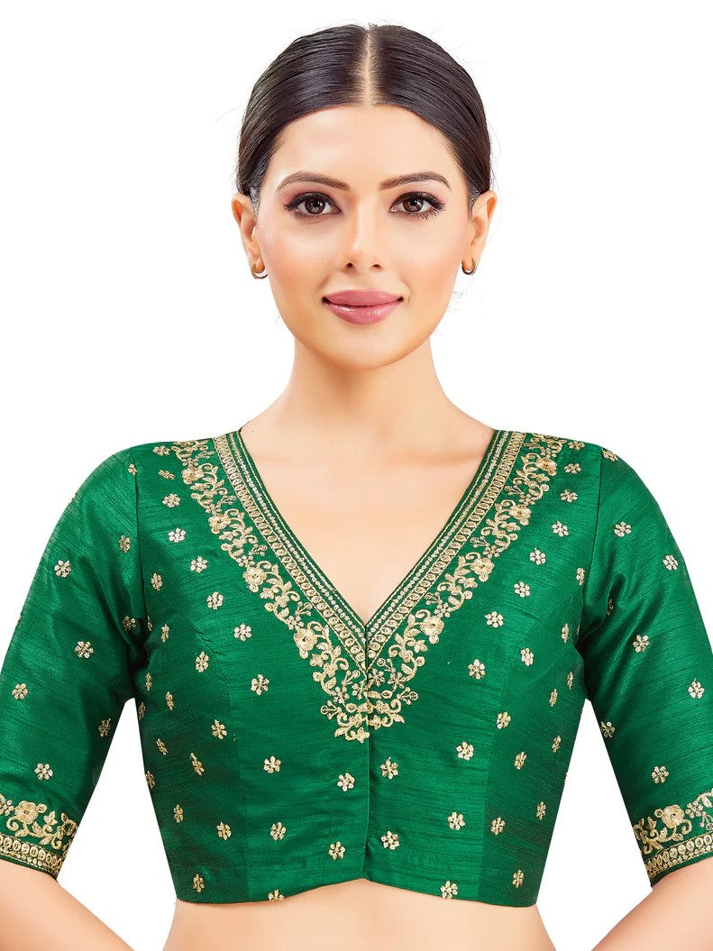 Silk Zari Tiki Work Blouse - Roop Darshan
