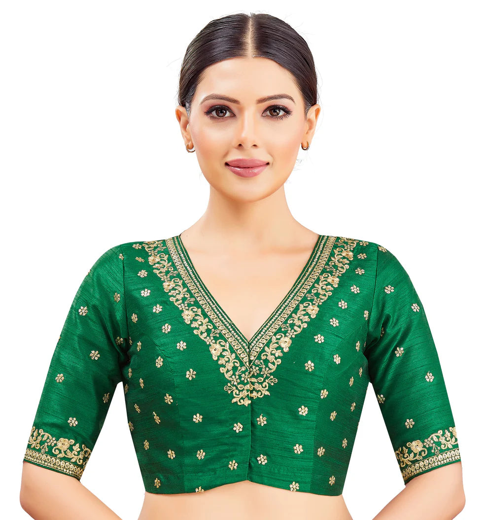 Silk Zari Tiki Work Blouse - Roop Darshan
