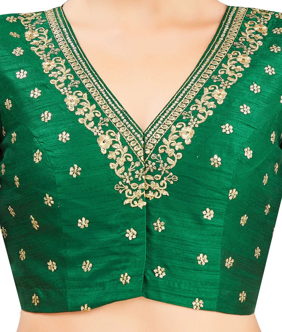 Silk Zari Tiki Work Blouse - Roop Darshan
