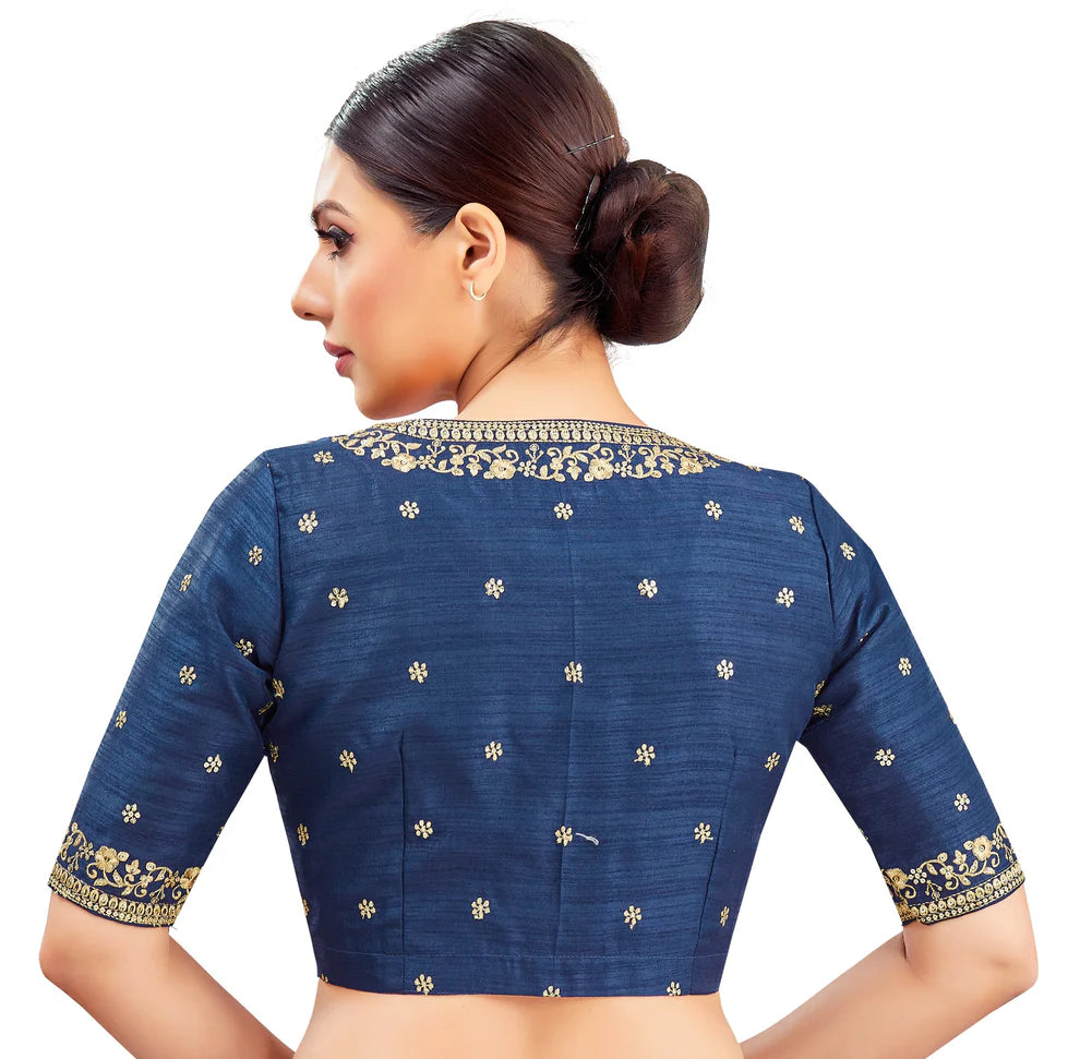 Silk Zari Tiki Work Blouse - Roop Darshan