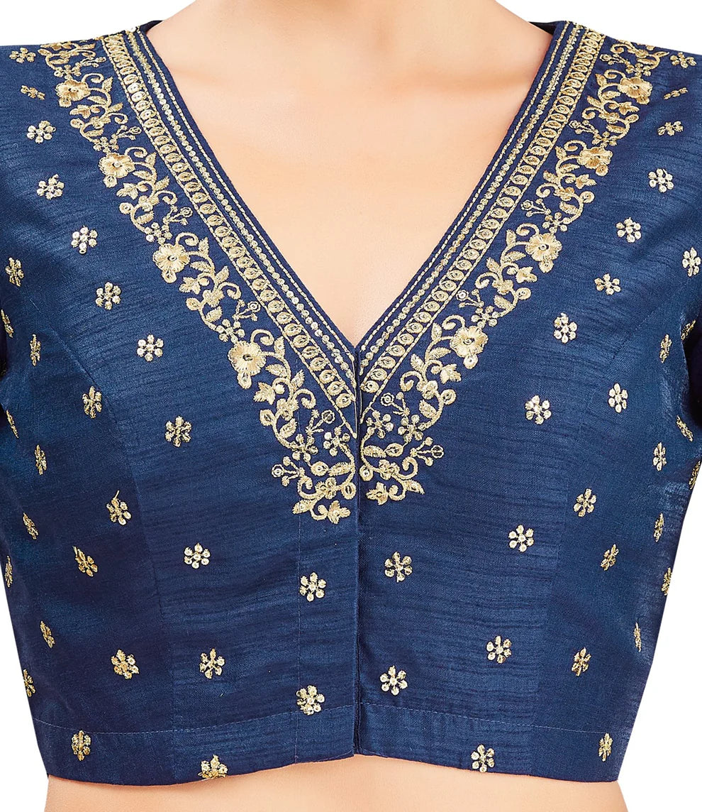 Silk Zari Tiki Work Blouse - Roop Darshan