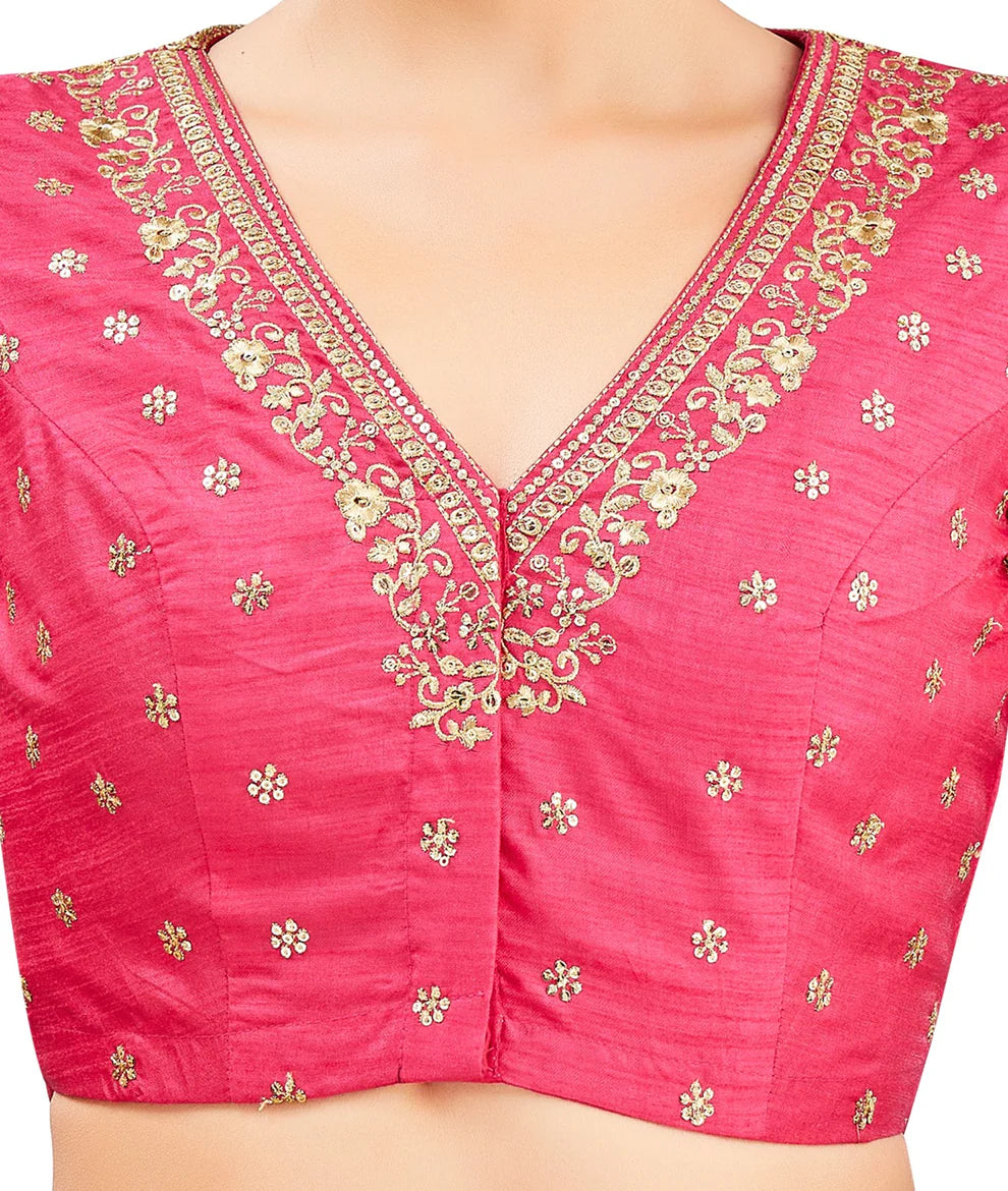 Silk Zari Tiki Work Blouse - Roop Darshan