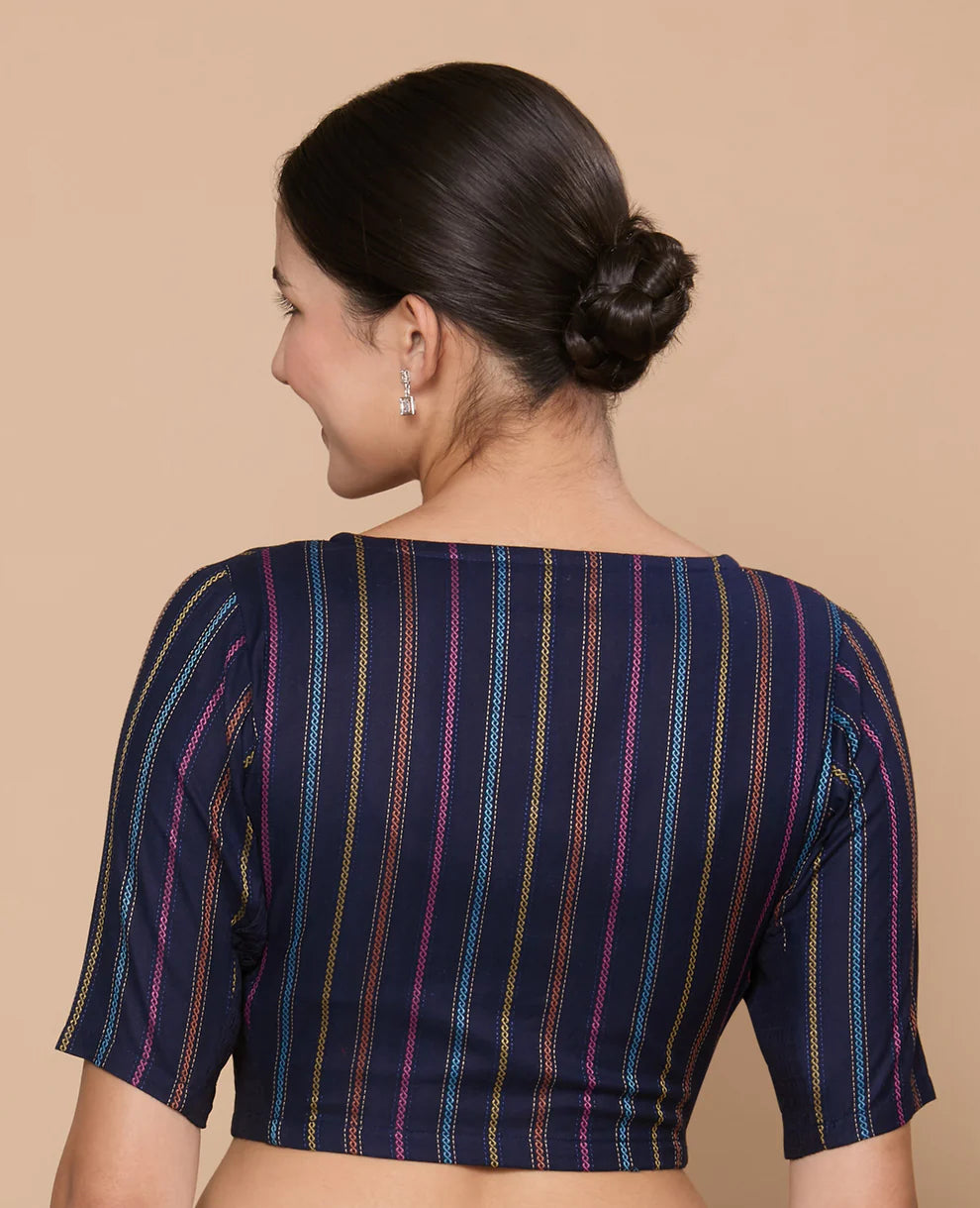 Cotton V Neck Blouse - Roop Darshan