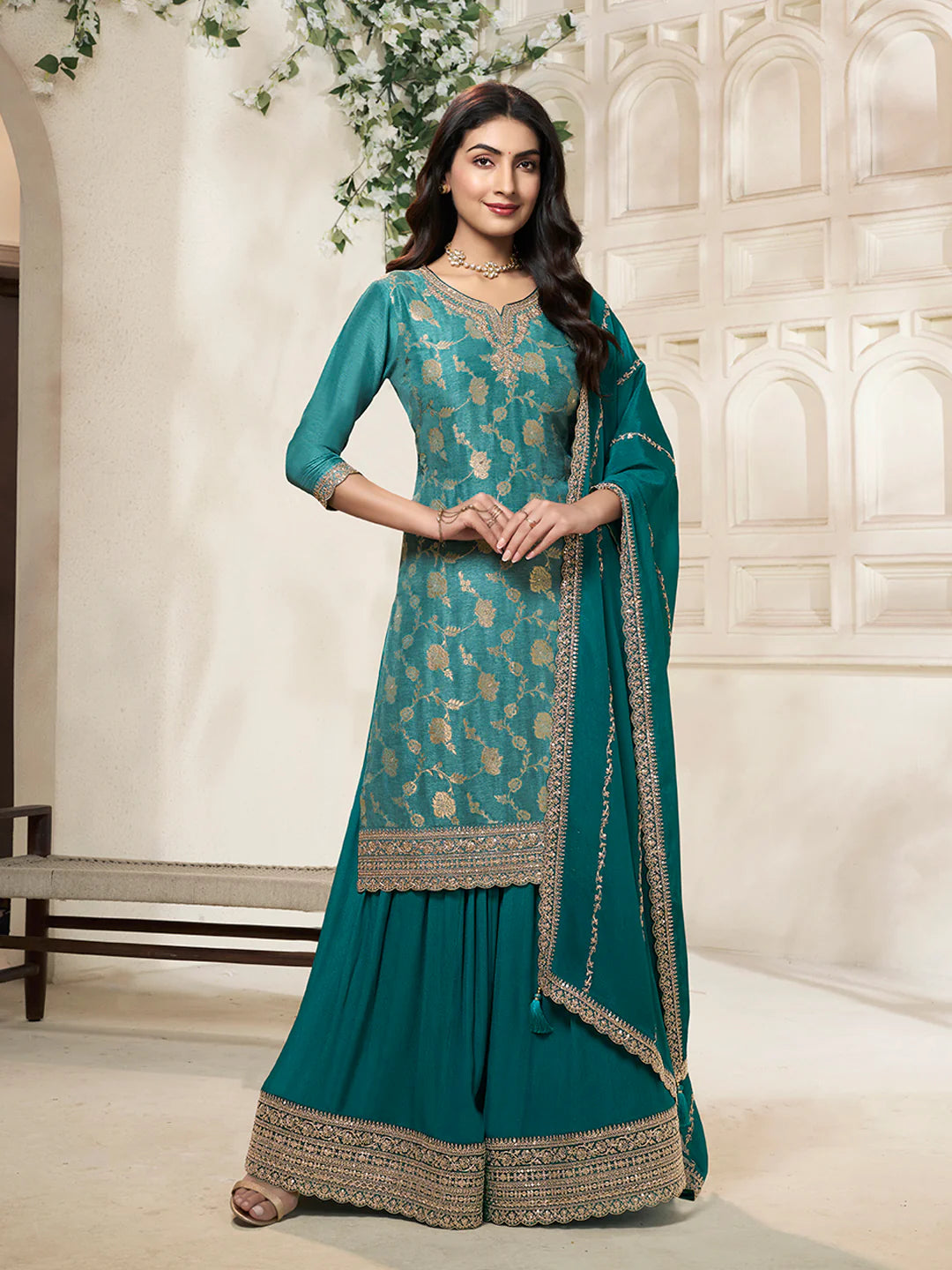 Pahel Palazzo Suit - Roop Darshan