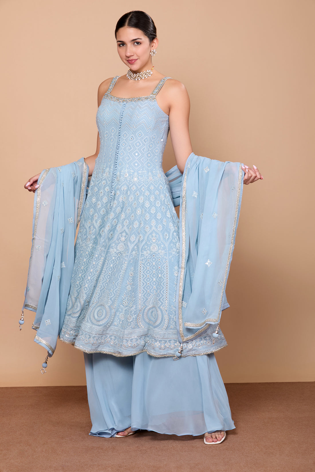 Falak Flair Plazzo Suit - Roop Darshan