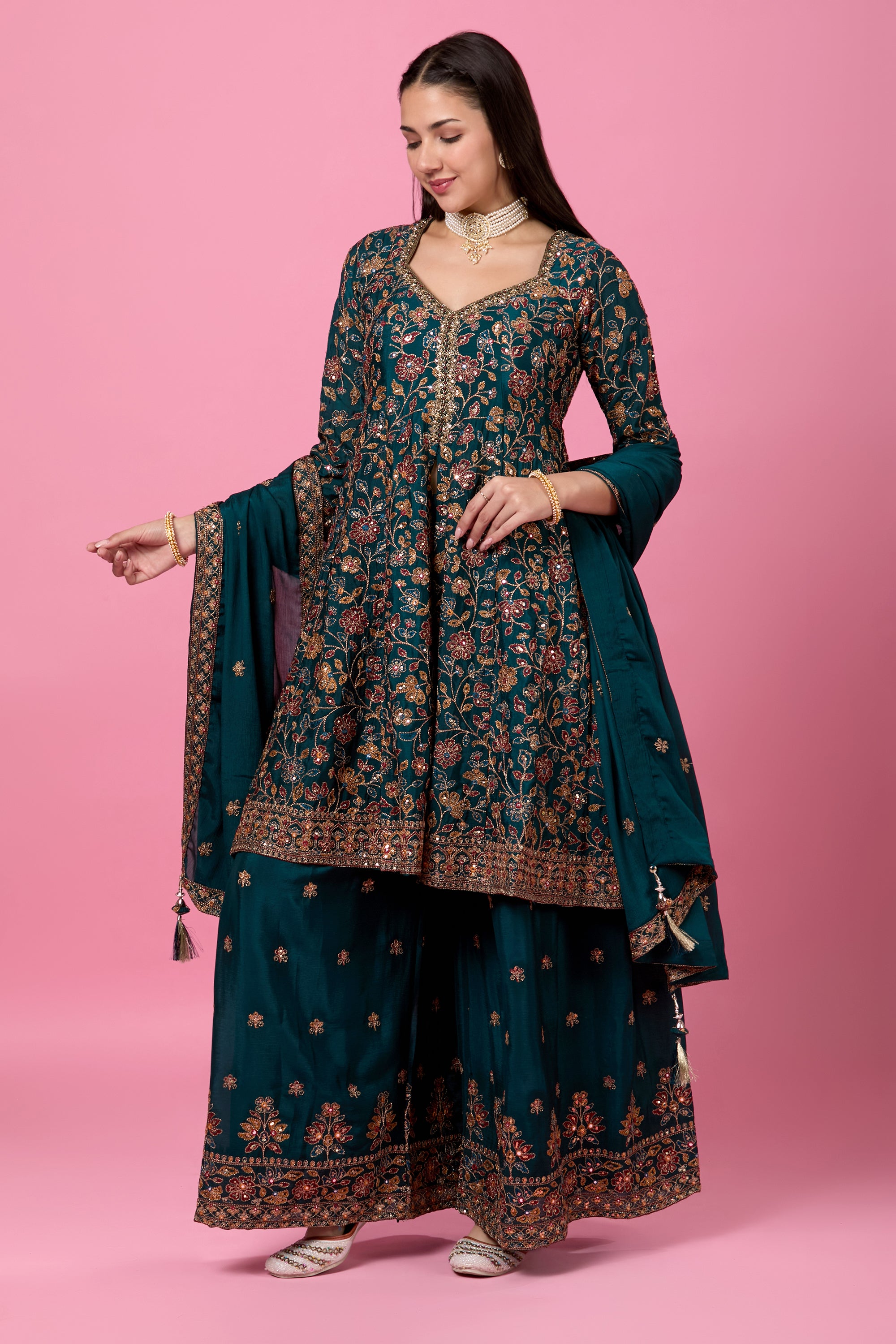 Anjali Plazzo Suit - Roop Darshan