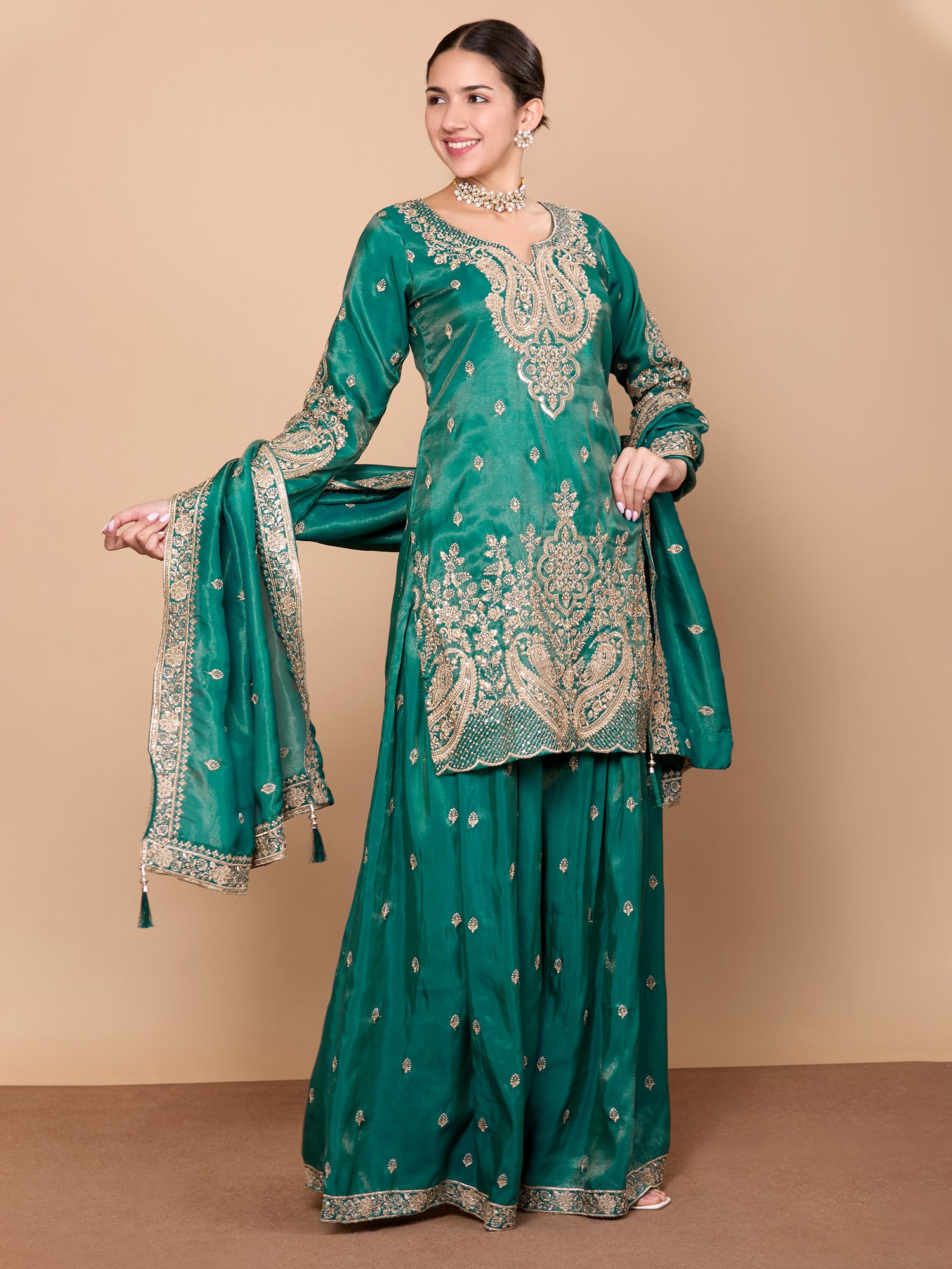 Aditi Palazzo Suit - Roop Darshan