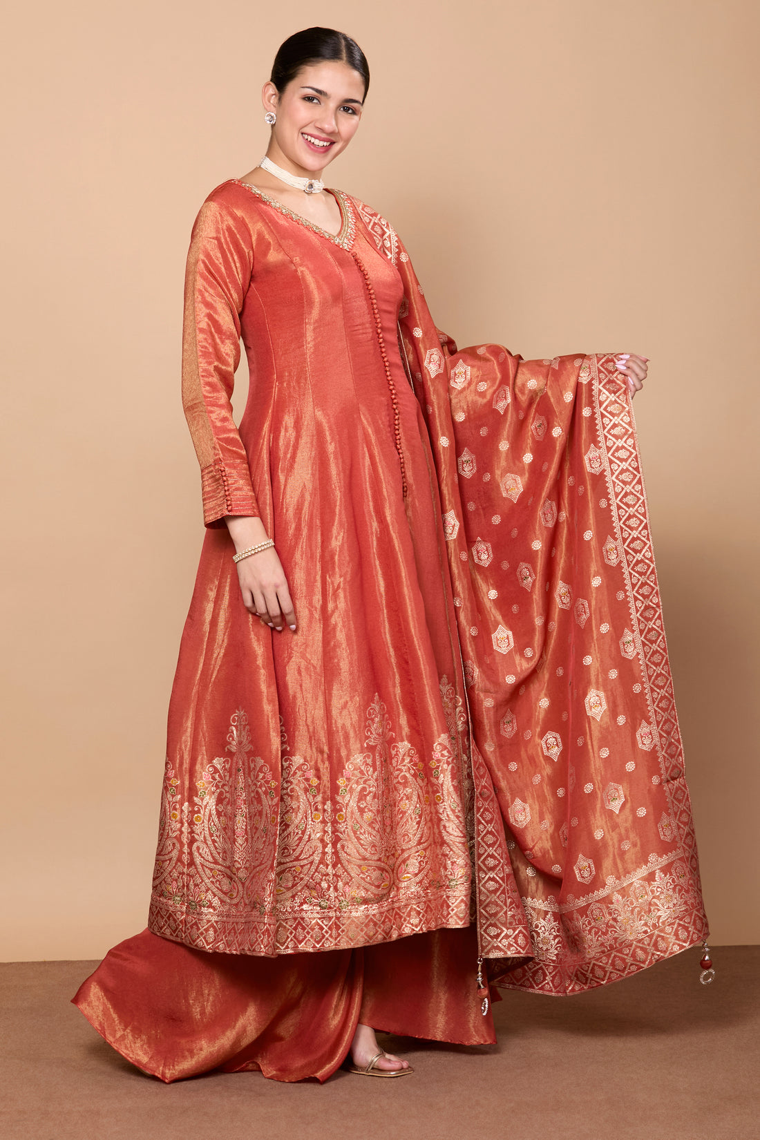 Falguni Flair Palazzo Suit - Roop Darshan