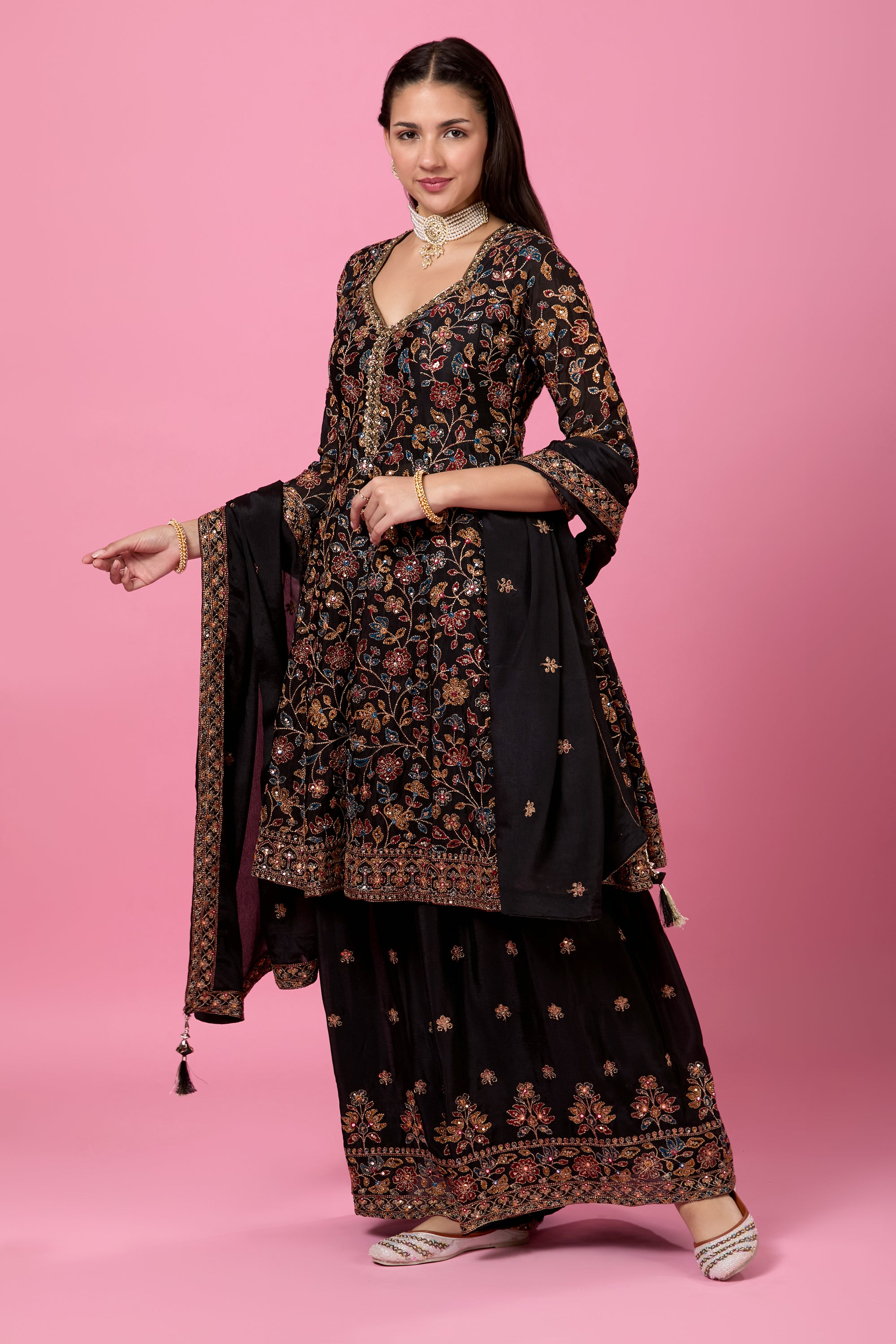Anjali Plazzo Suit - Roop Darshan