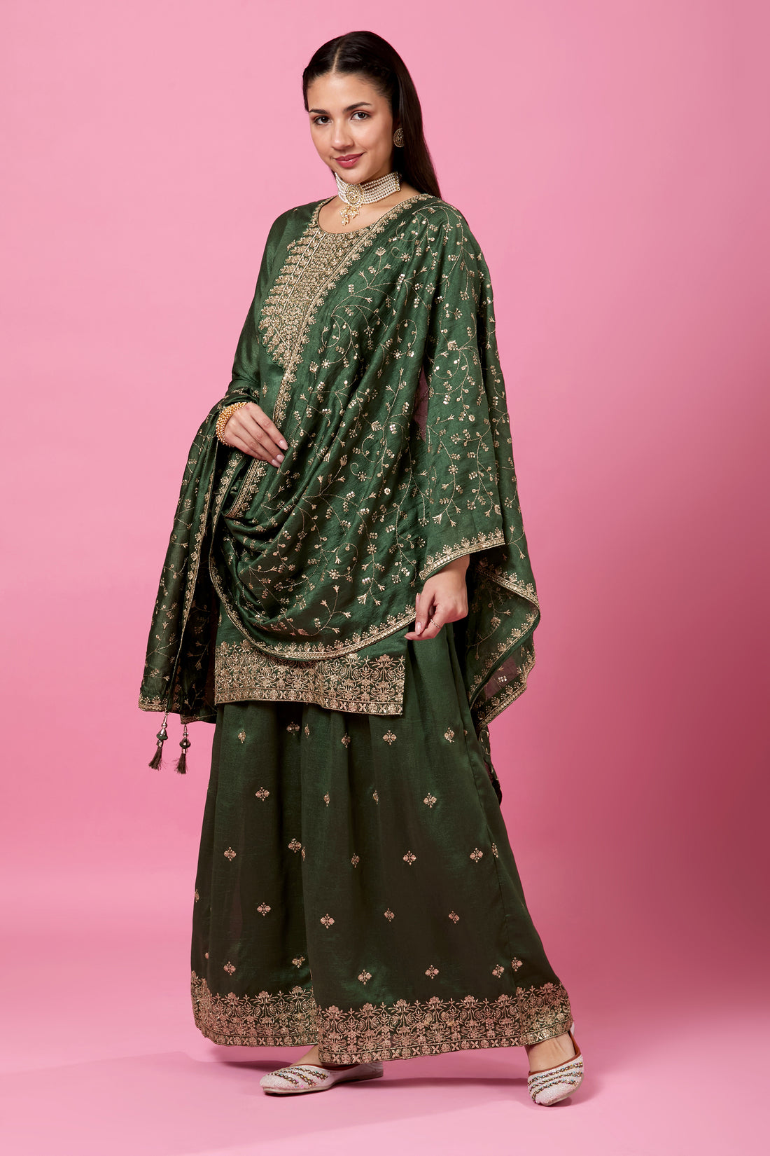 Rajata Plazzo Suit - Roop Darshan