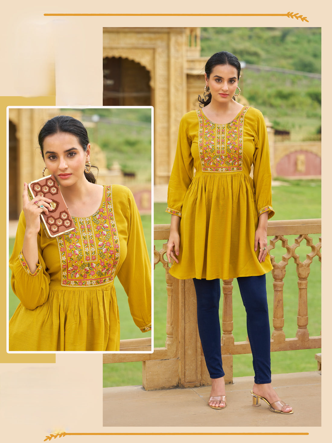 Esha Cotton Printed Short Kurti