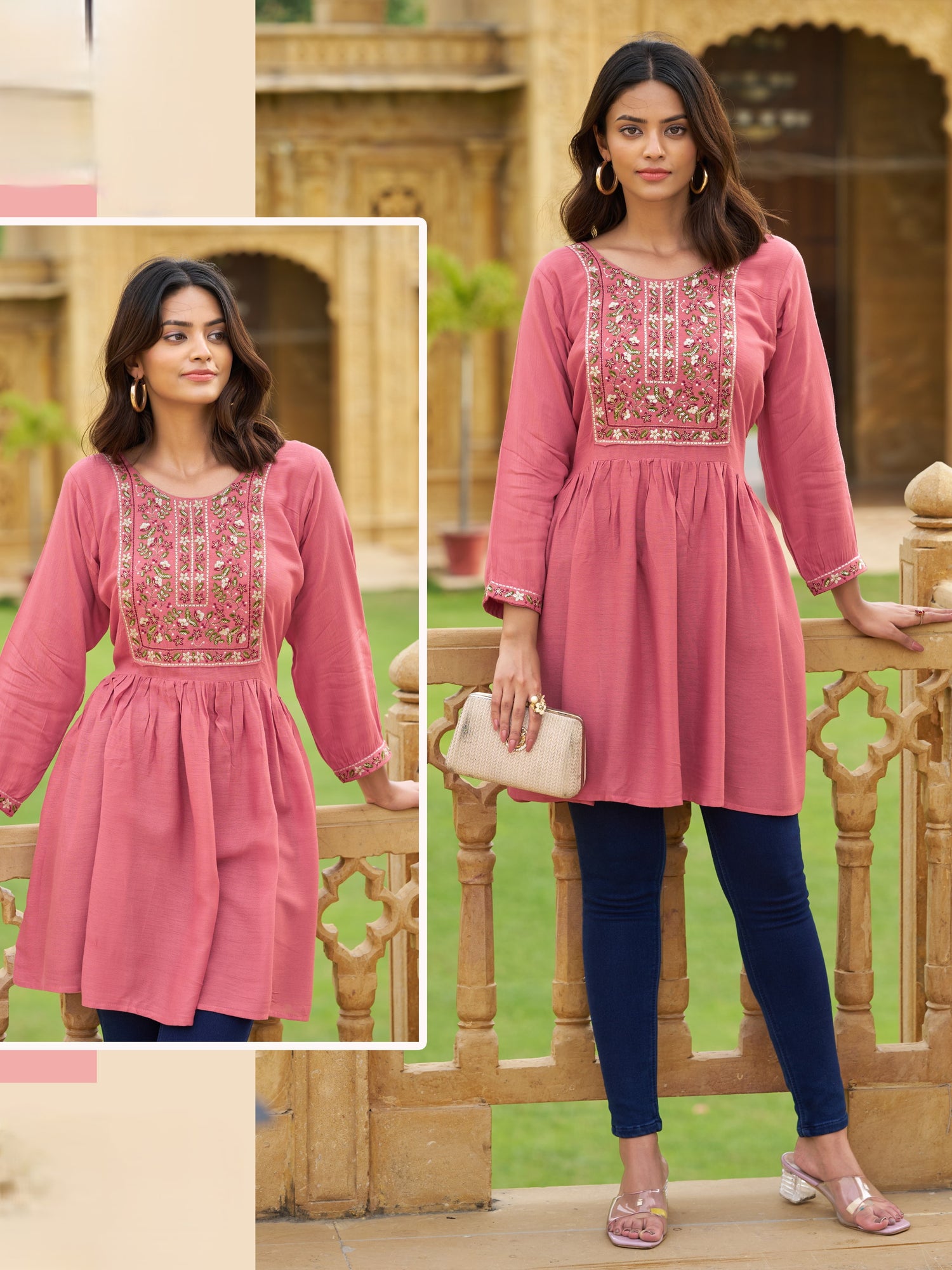 Esha Cotton Printed Short Kurti