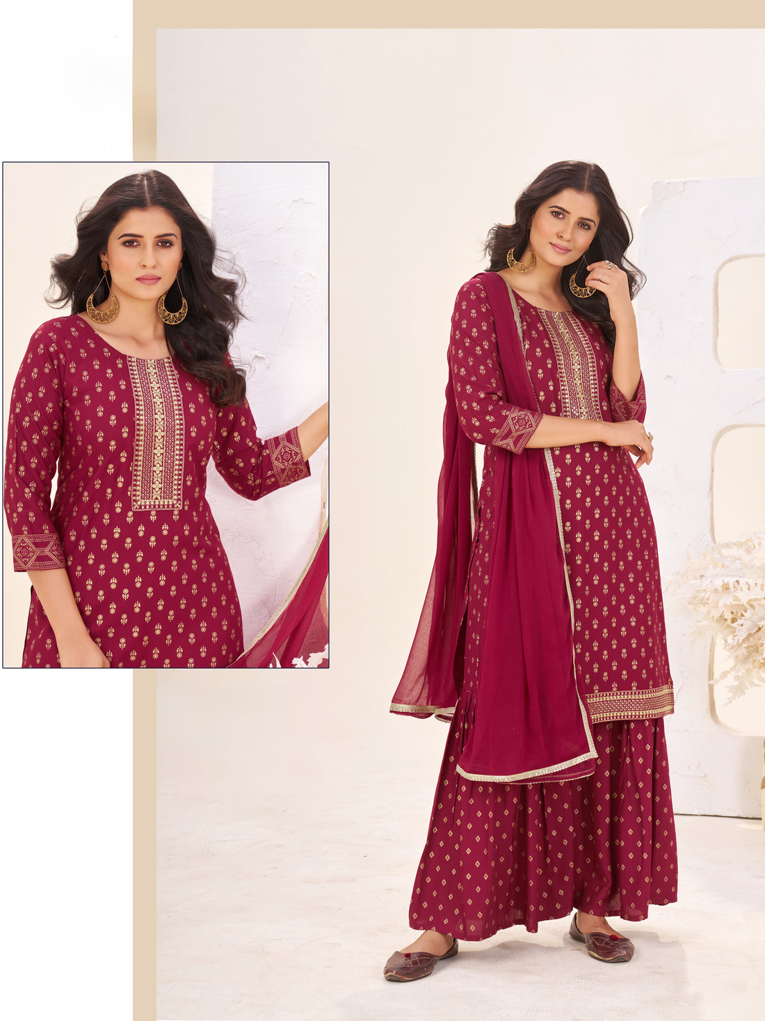 Hirva Sharara Suit - Roop Darshan