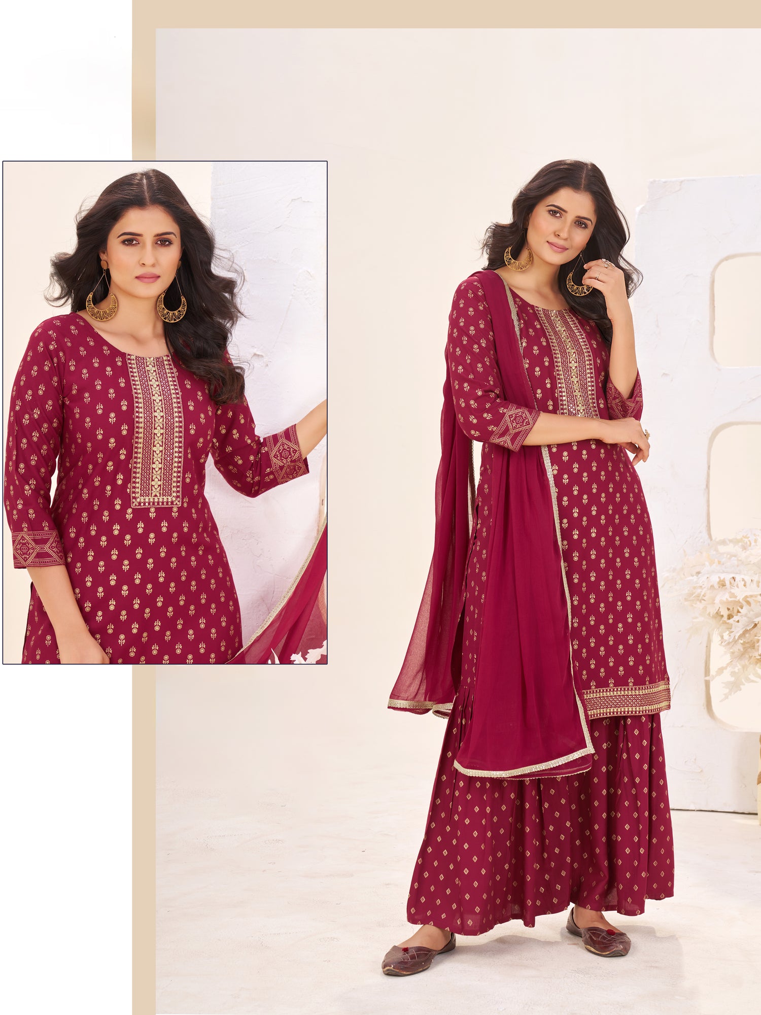 Hirva Sharara Suit - Roop Darshan