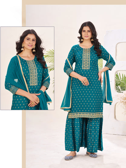 Hirva Sharara Suit - Roop Darshan