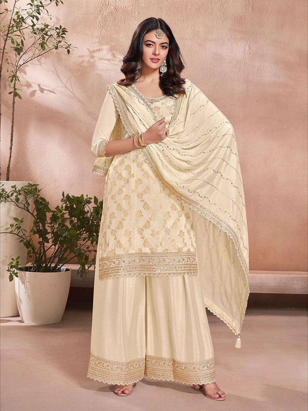 Kriti Palazzo Suit - Roop Darshan