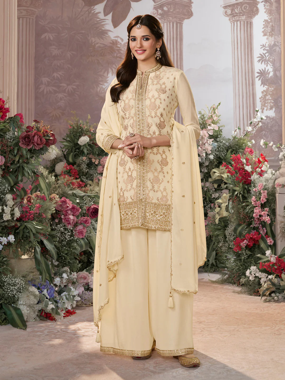 Keya Palazzo Suit - Roop Darshan