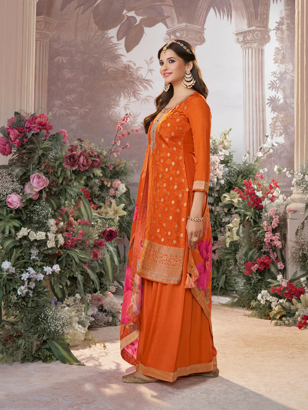 Leena Palazzo Suit - Roop Darshan