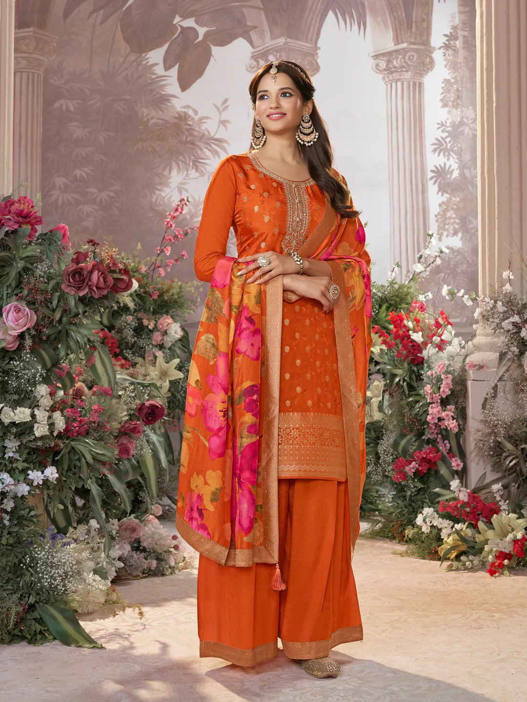 Leena Palazzo Suit - Roop Darshan