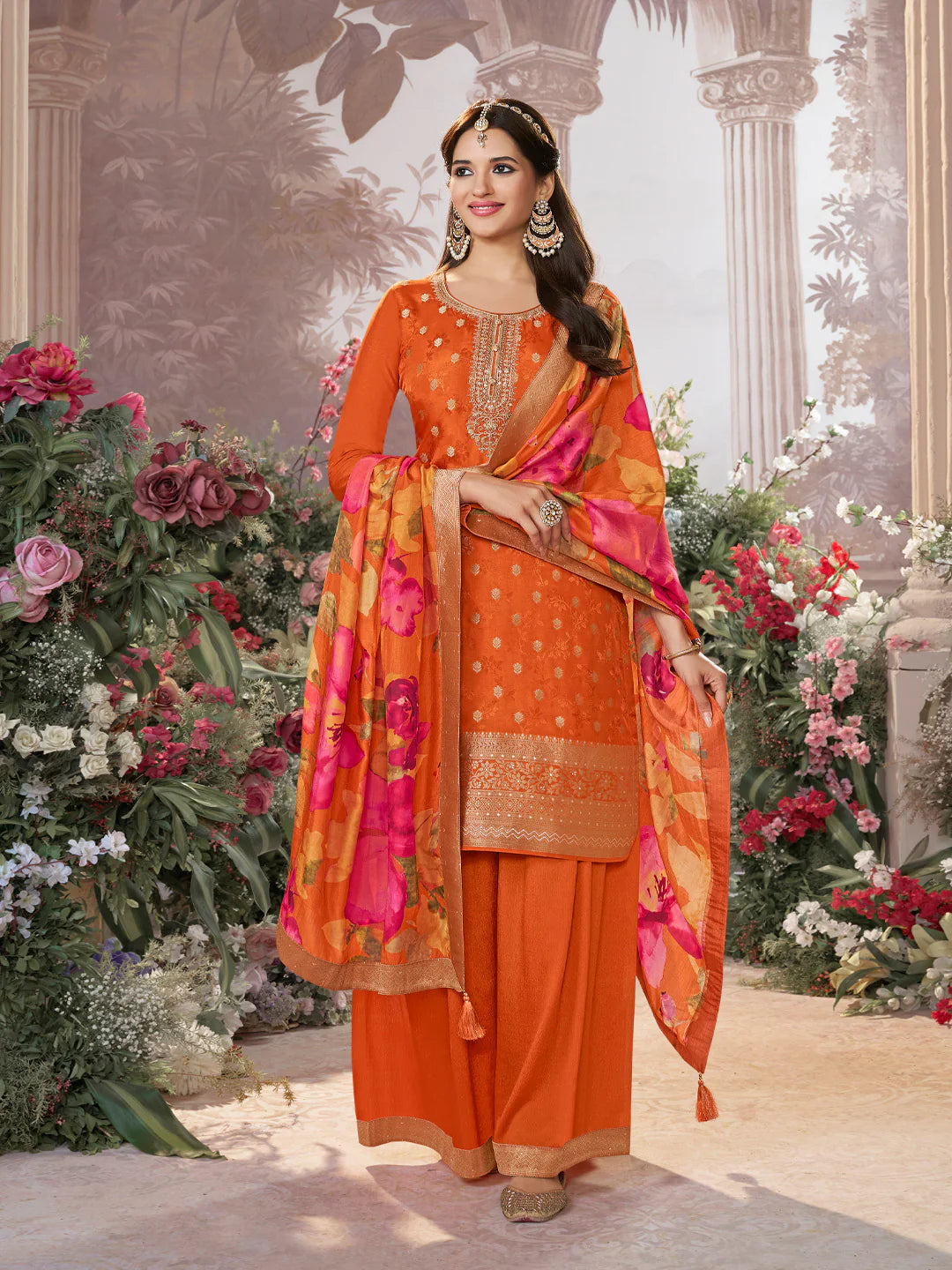 Leena Palazzo Suit - Roop Darshan