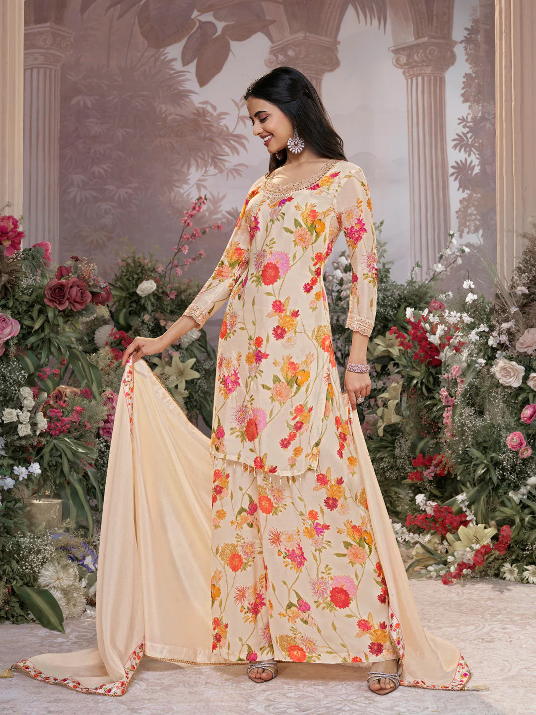 Rehana Palazzo Suit - Roop Darshan
