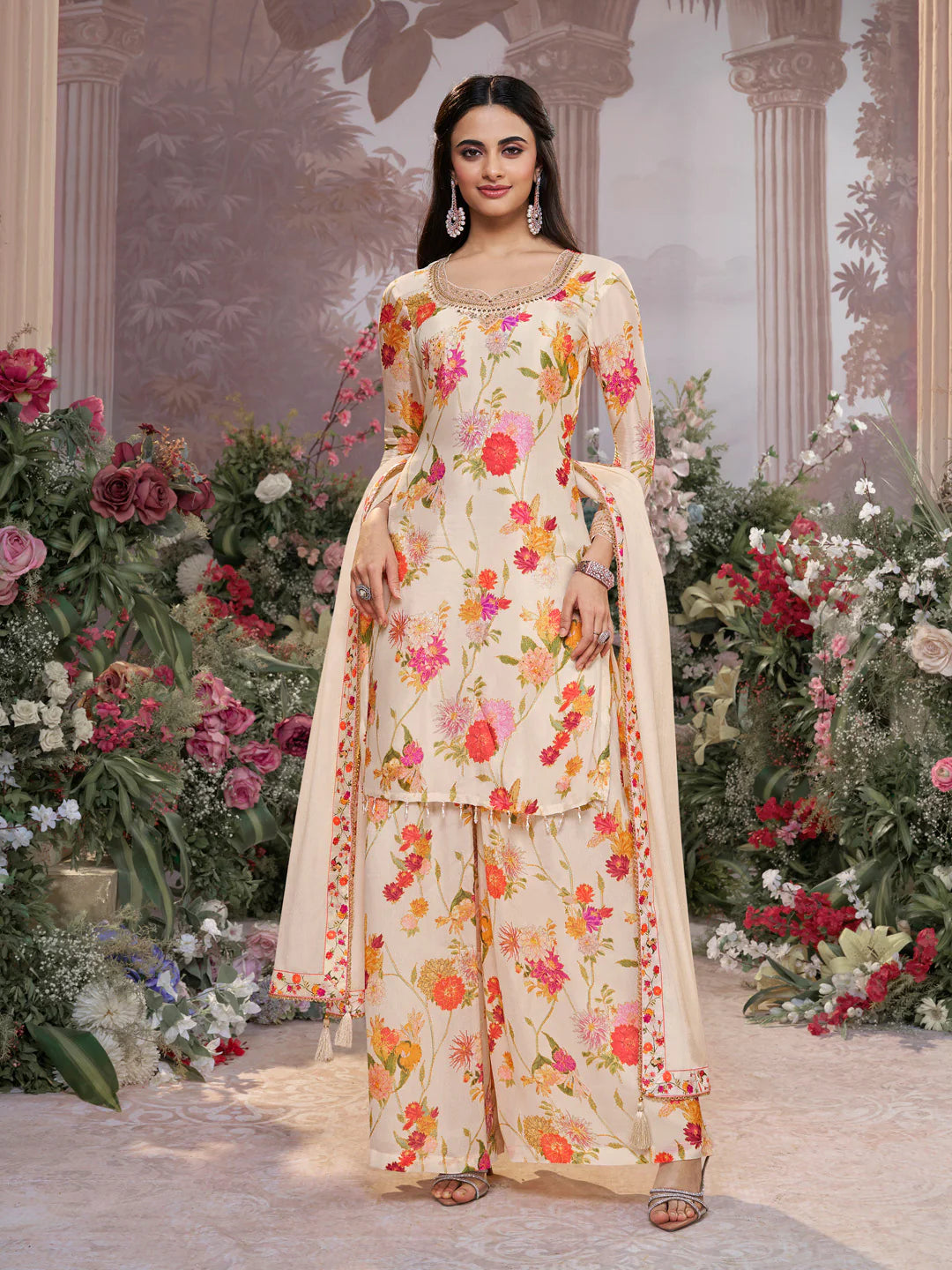 Rehana Palazzo Suit - Roop Darshan
