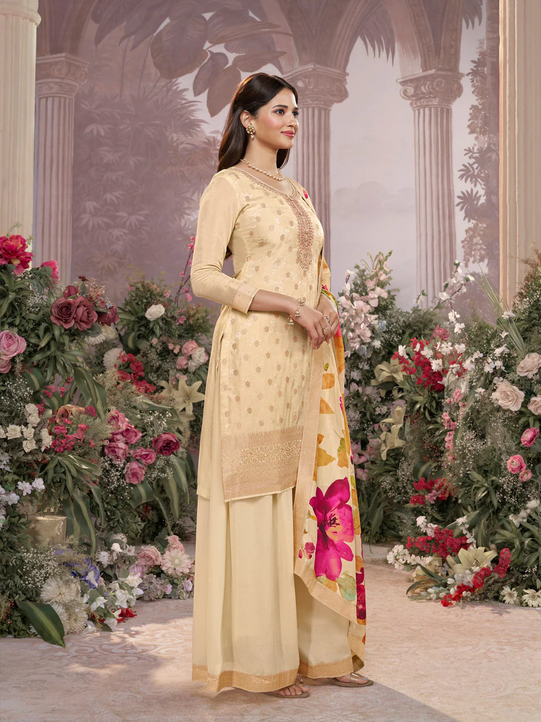 Tishka Palazzo Suit - Roop Darshan