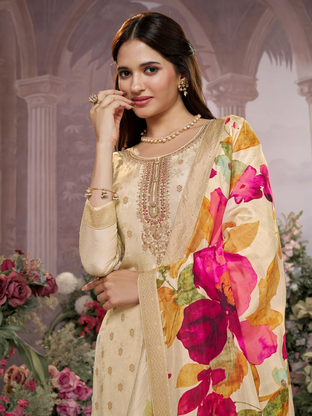 Tishka Palazzo Suit - Roop Darshan