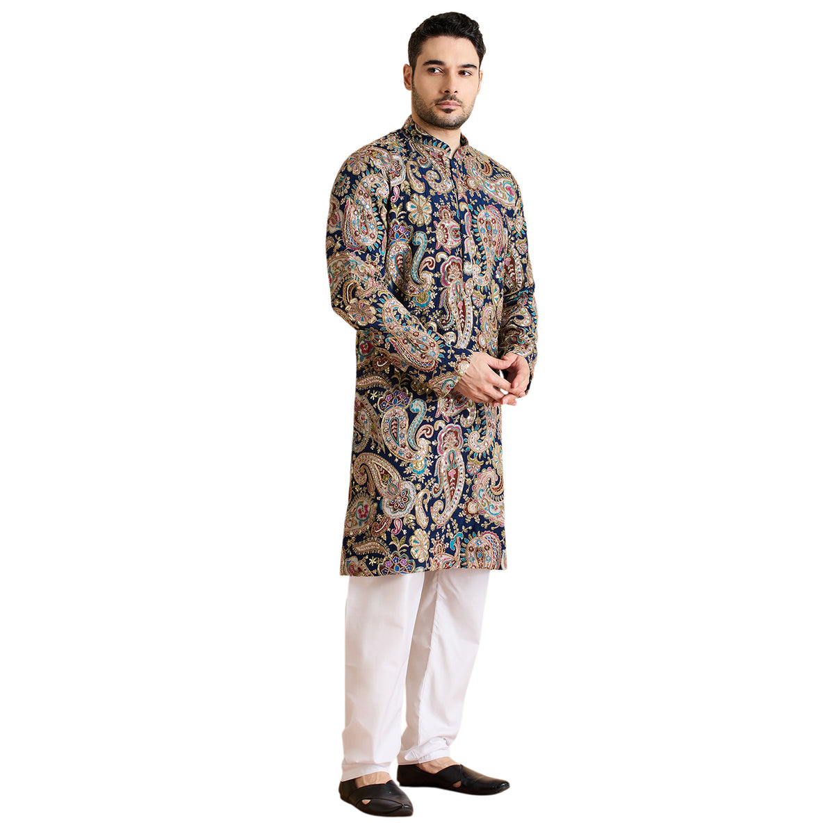 Silk Zari Kurta Set