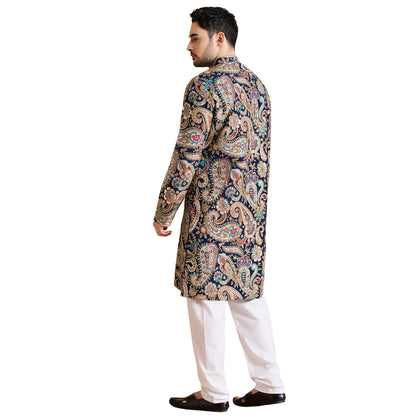 Silk Zari Kurta Set