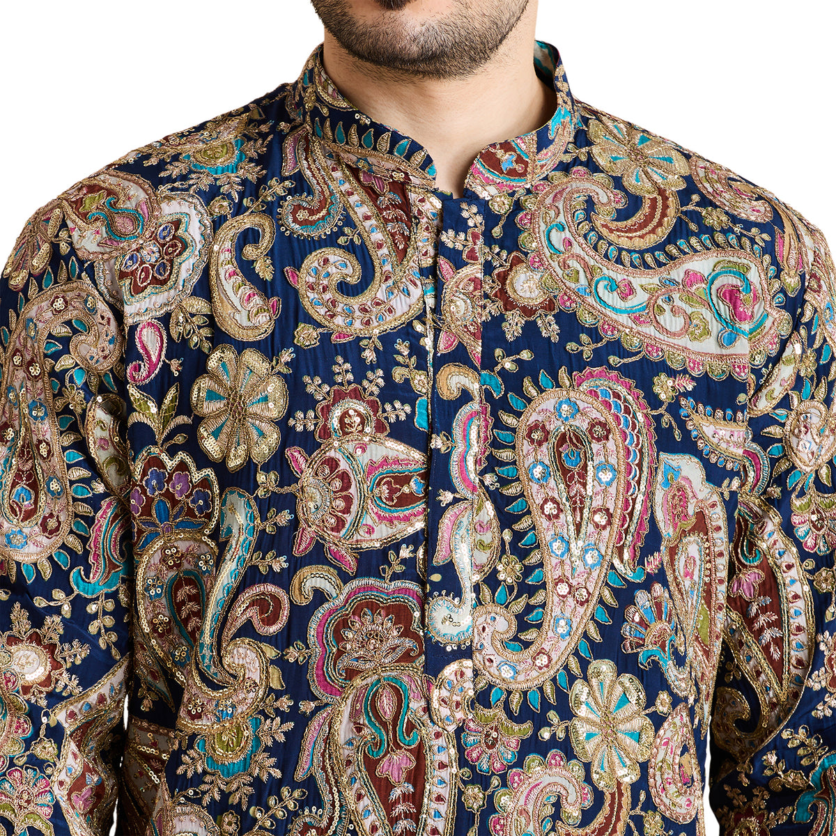 Silk Zari Kurta Set