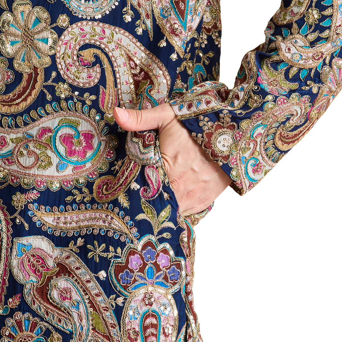 Silk Zari Kurta Set