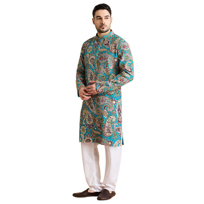 Silk Zari Kurta Set