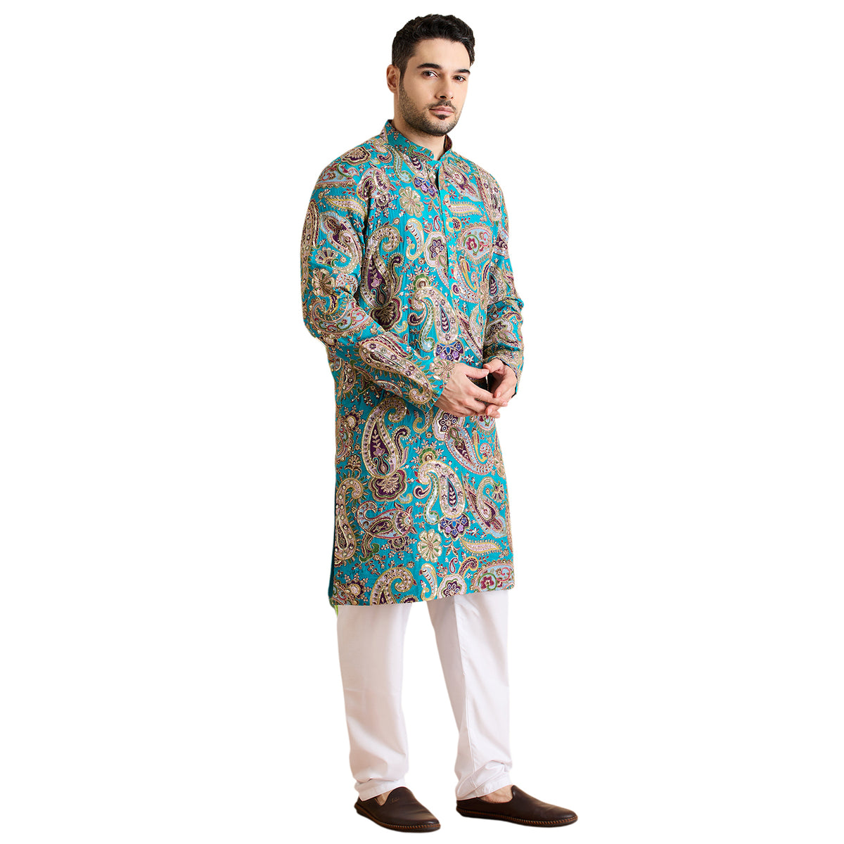 Silk Zari Kurta Set