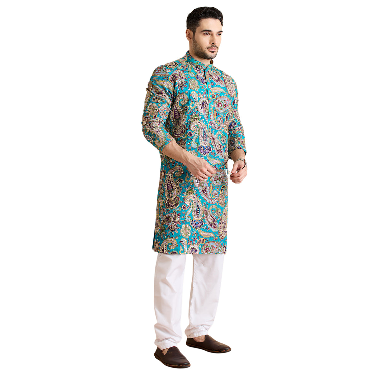 Silk Zari Kurta Set