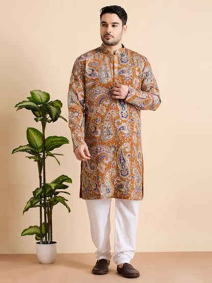 Silk Zari Kurta Set