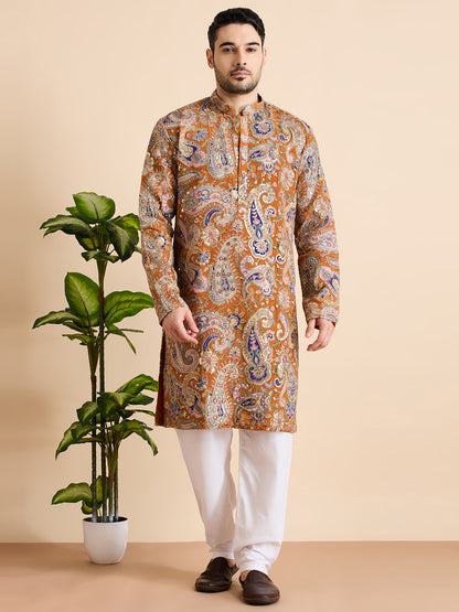 Silk Zari Kurta Set