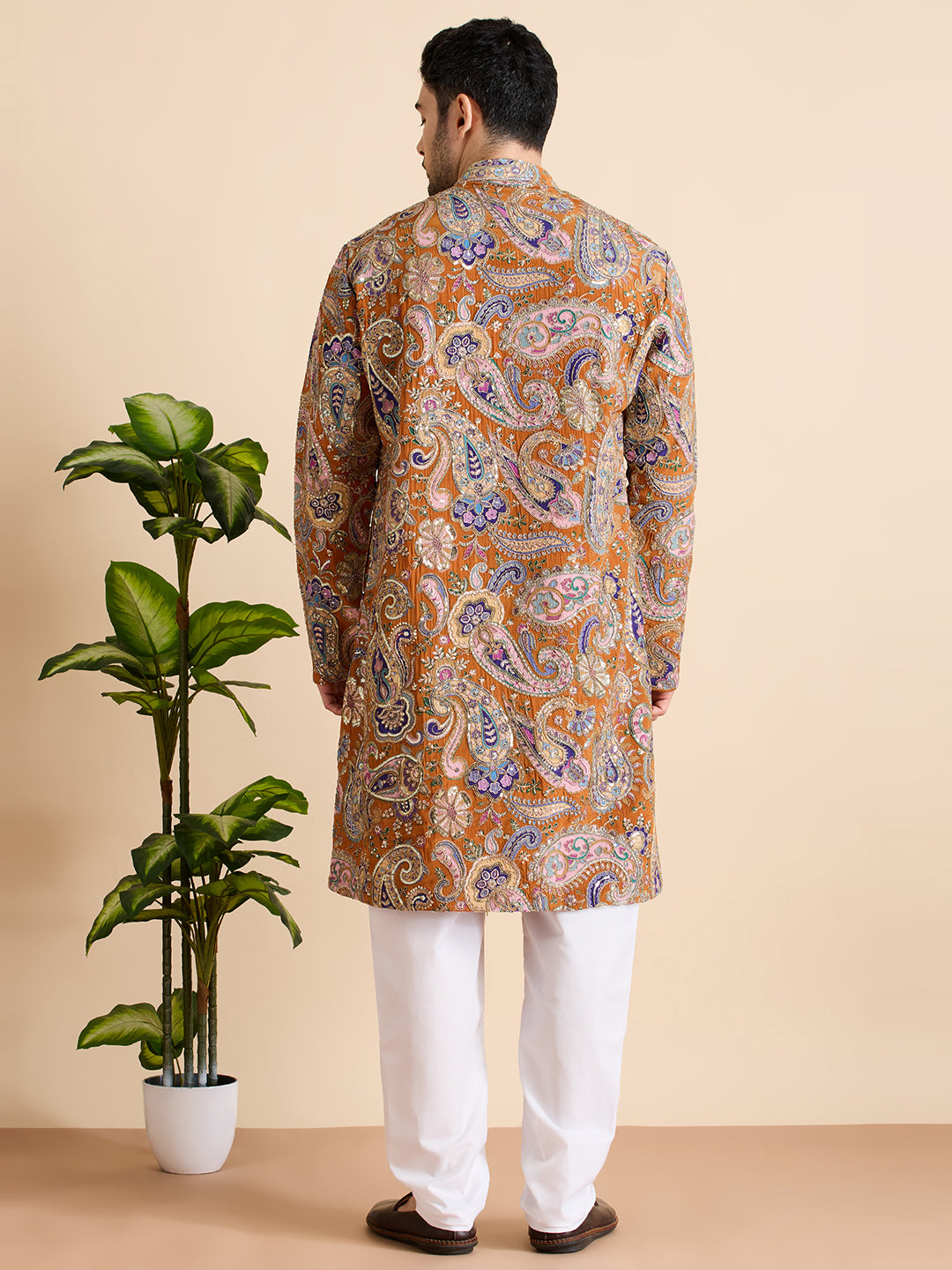Silk Zari Kurta Set