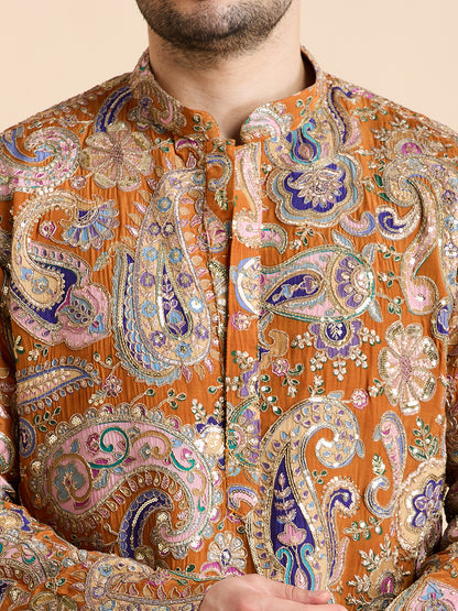 Silk Zari Kurta Set