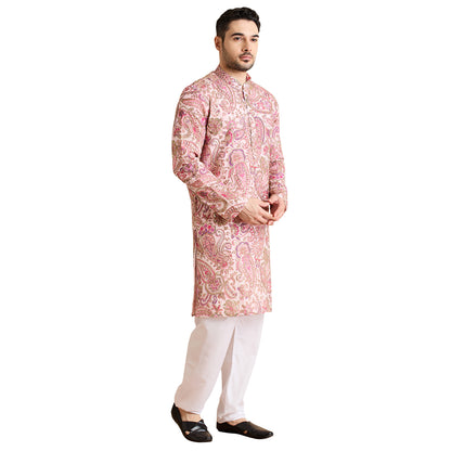 Silk Zari Kurta Set