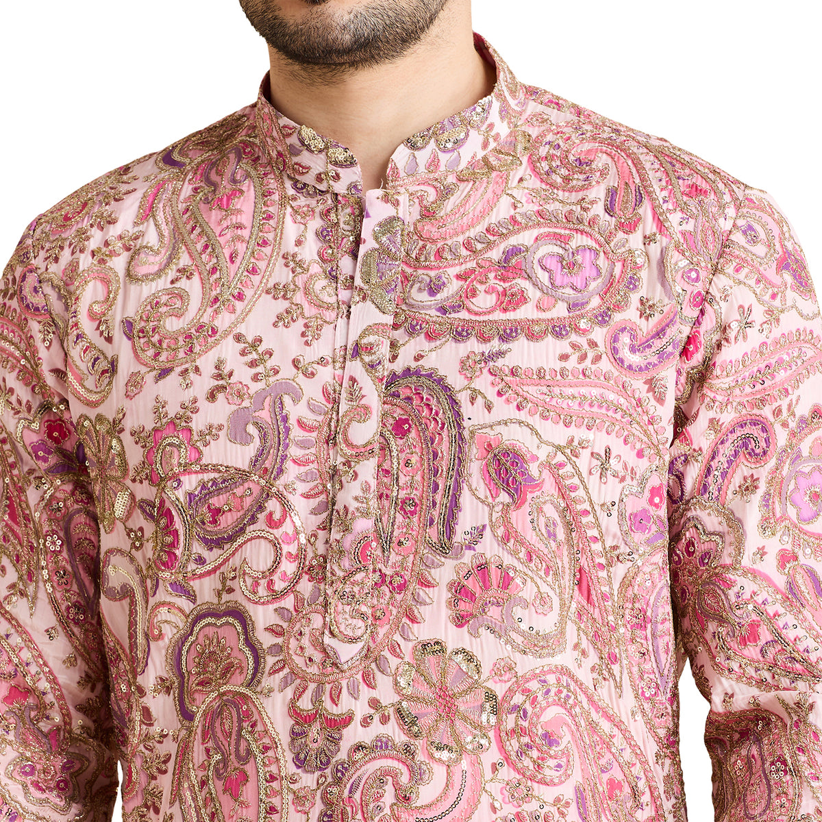 Silk Zari Kurta Set